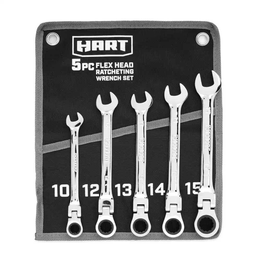 

5-Piece Flex Head Ratcheting Wrench Set, Metric Wrenches