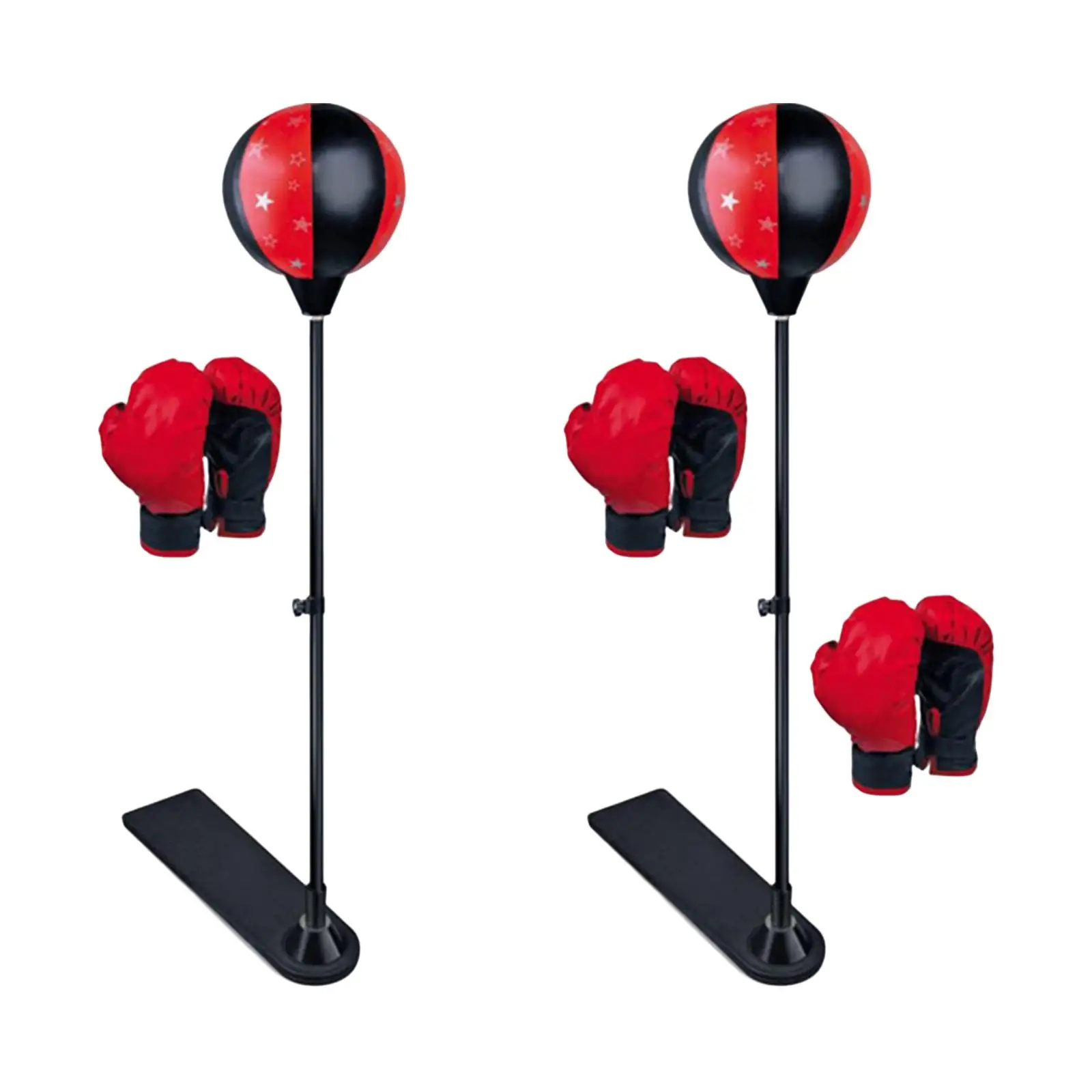 

Kids Punching Bag Set Adjustable Stand Gloves Adults Exercise Agility Home