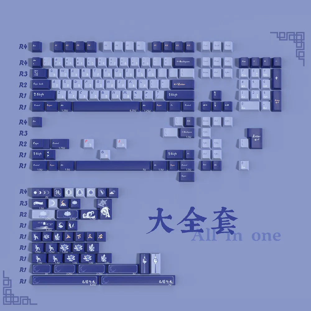 Раскраска фетиш зеркальный поток Keycap вишневый профиль 182 клавиш новинка наборы PBT
