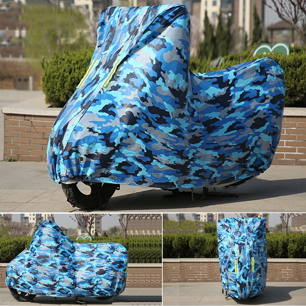 

Motorcycle Thicken Wind Resistant Accessories Reflective Strip Anti Theft Back Fluff Protect Cover Oxford Cloth Reusable Buckle