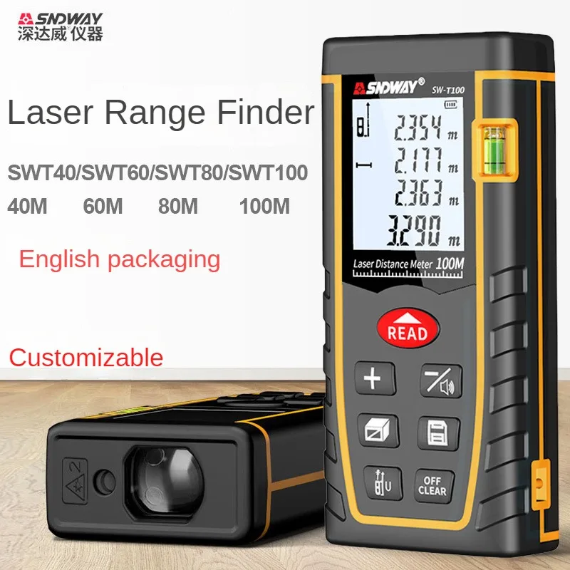 

SNDWAY SW-T40 Digital 40M Laser Rangefinder Handheld Distance Meter Trena Laser Range Finder Area/Volume/Distance Measure Tool