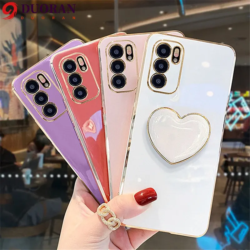 Love Telescopic Stand Holder Plating Case For Samsung Galaxy S23 S22 Ultra S21 Plus S20 FE S10 Note 20 10 A13 A33 A53 A73 Cover