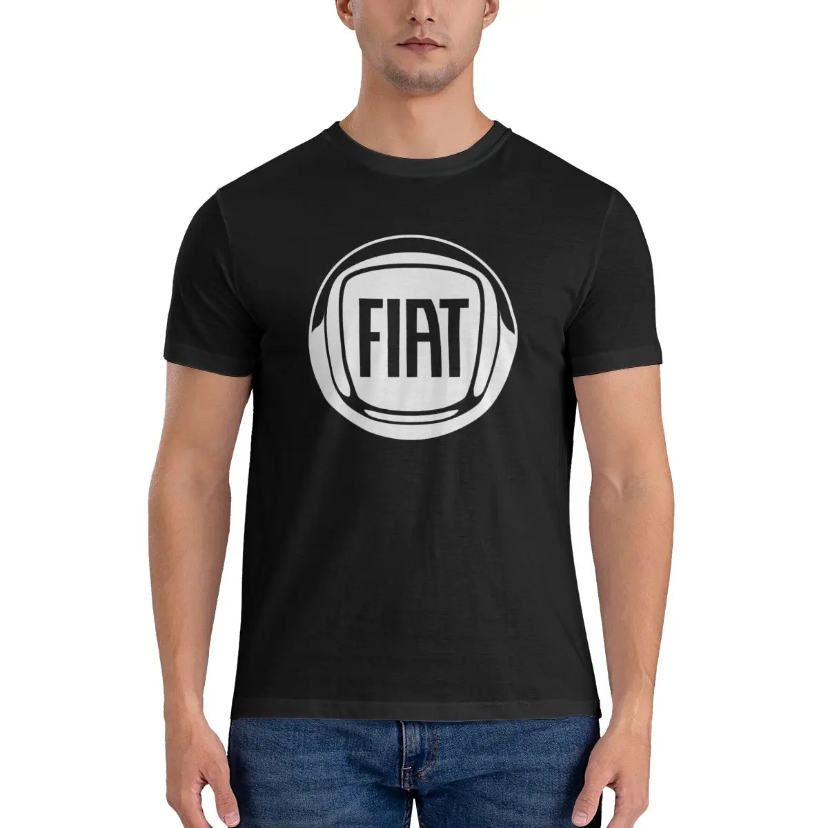 

FIAT Fashion T Shirt Printed Cotton Men's T-Shirt Men Tops Funny Short Sleeve Tee