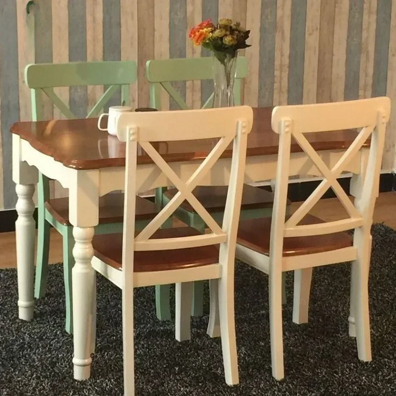 Обеденный стол из цельного дерева офисный маленький роскошный обеденный на