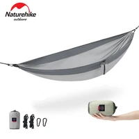 naturehike hammock ultra light 2 person hammock outdoor camping anti rollover swing hammock portable pull rope hanging bed