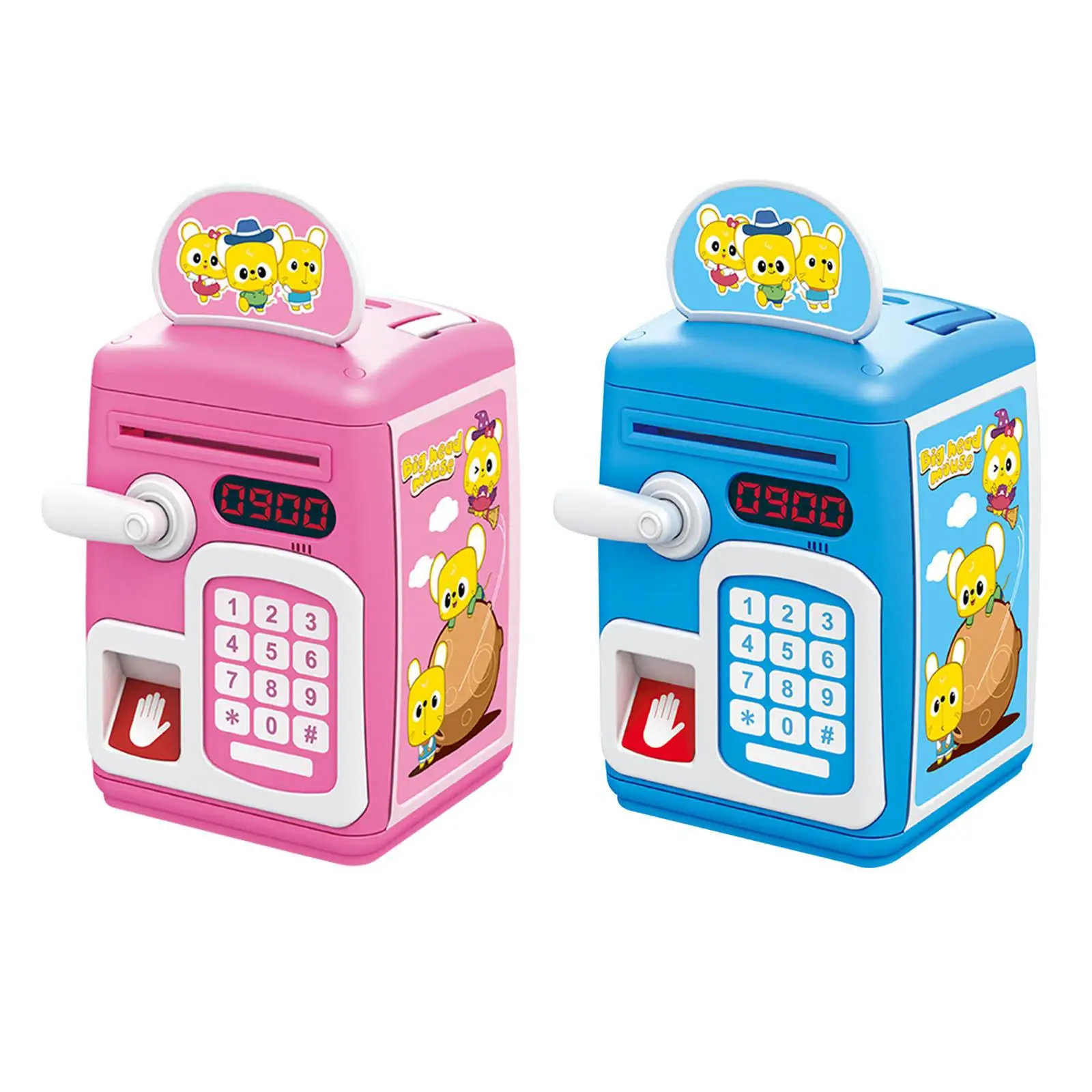 

Cute ATM Piggy Bank Saving Box with Music Auto Scroll Paper Money Auto ATM Piggy Bank Toy for Baby Kids