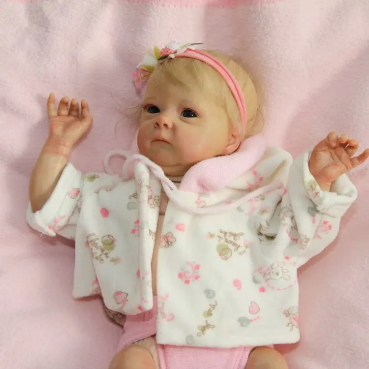 

RSG Reborn Baby Doll 18 Inches Lifelike Newborn Baby Tink Vinyl Unpainted Unfinished Doll Parts DIY Blank Doll Kit