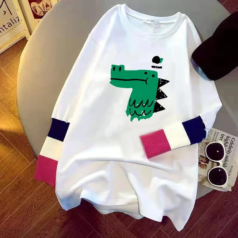

Long Sleeve Women's T-shirt Woman 2023 Trend Pulovers Vintage Kawaii Top Alt Youth Designer Anime Wholesale Tees New In Clothing