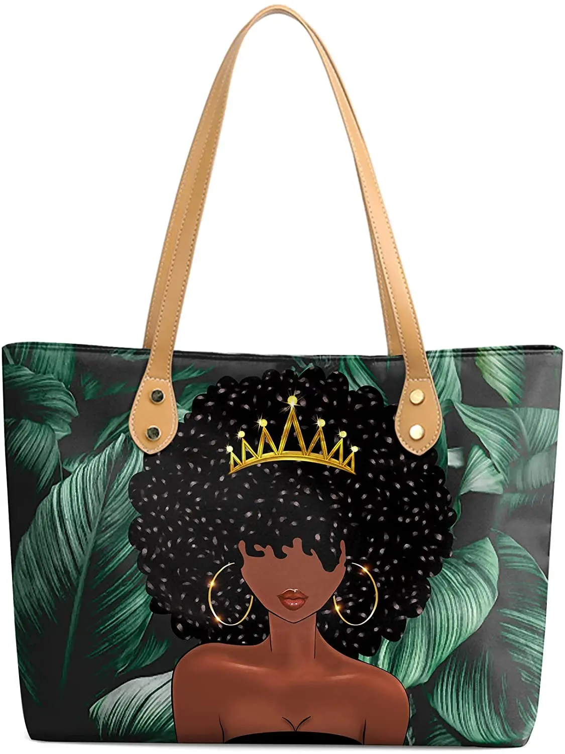 

Tote Bags African American Handbags for Black Women Fashion Shoulder Bags Beach Work Travel Gift Bag