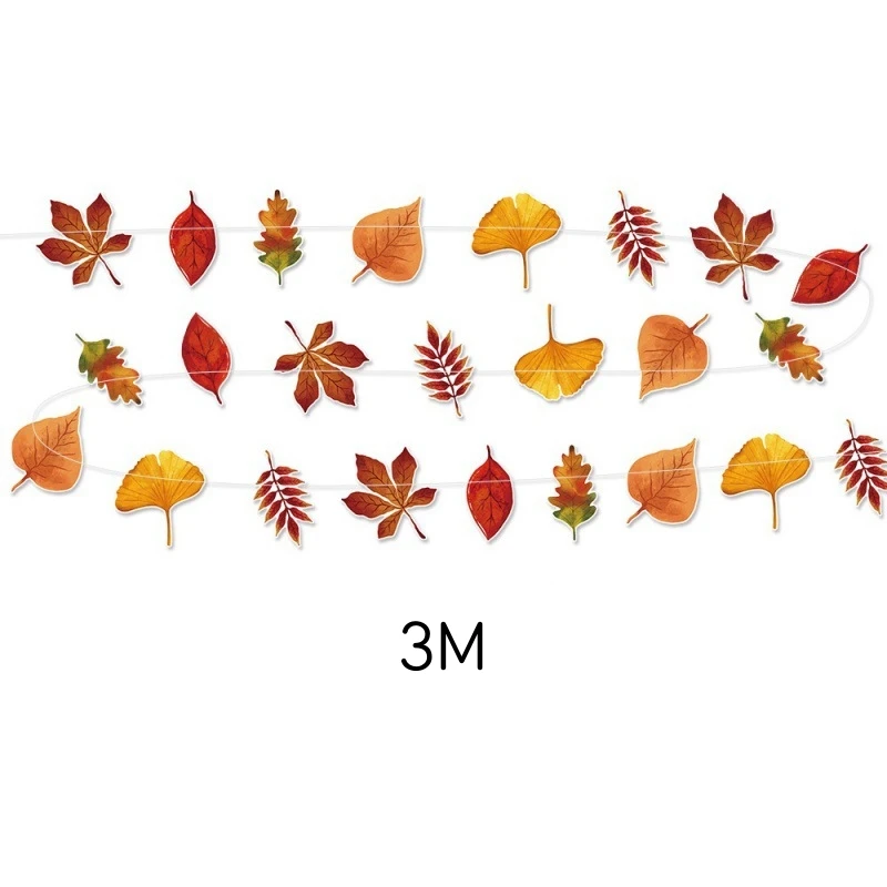 

Бумажная гирлянда из кленовых листьев