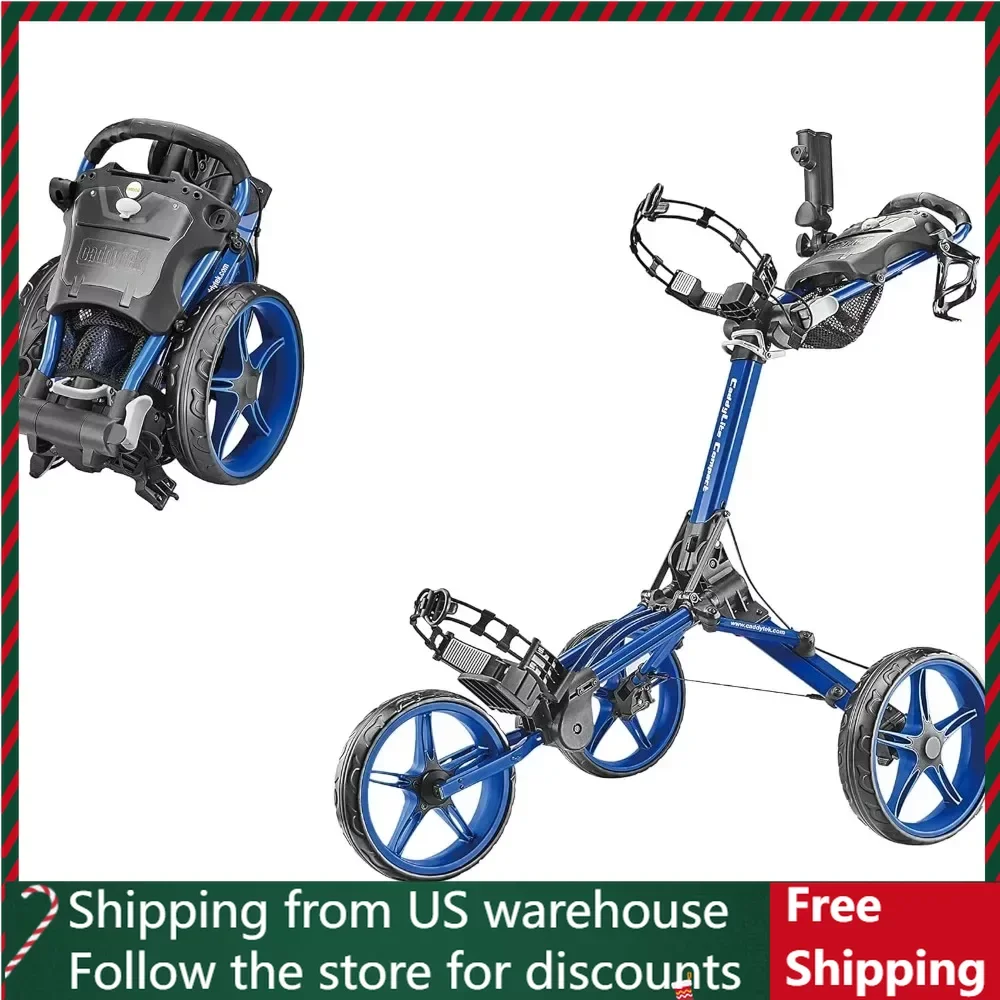 

Компактная полуавтоматическая Складная и раскладная тележка для гольфа синяя Бесплатная доставка тележка