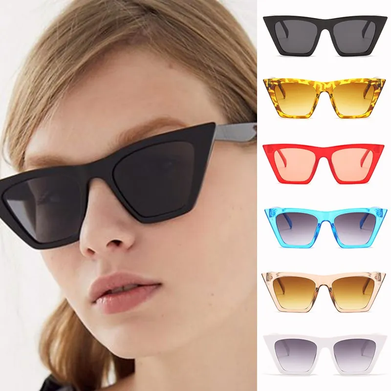 

2022 fashion cat eye sunglasses women brand designer luxury sun glasses for women square oversized shades female lady uV400
