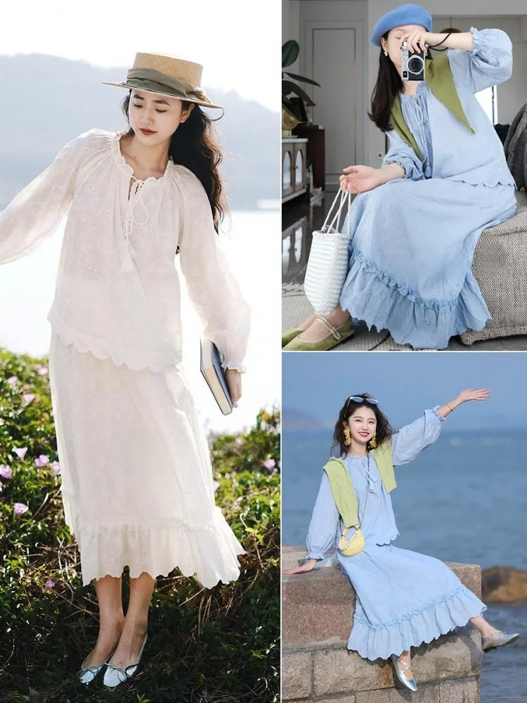 Inman French sle Heavy Industry трехмерная рубашка с цветочной вышивкой осень 2024 женская