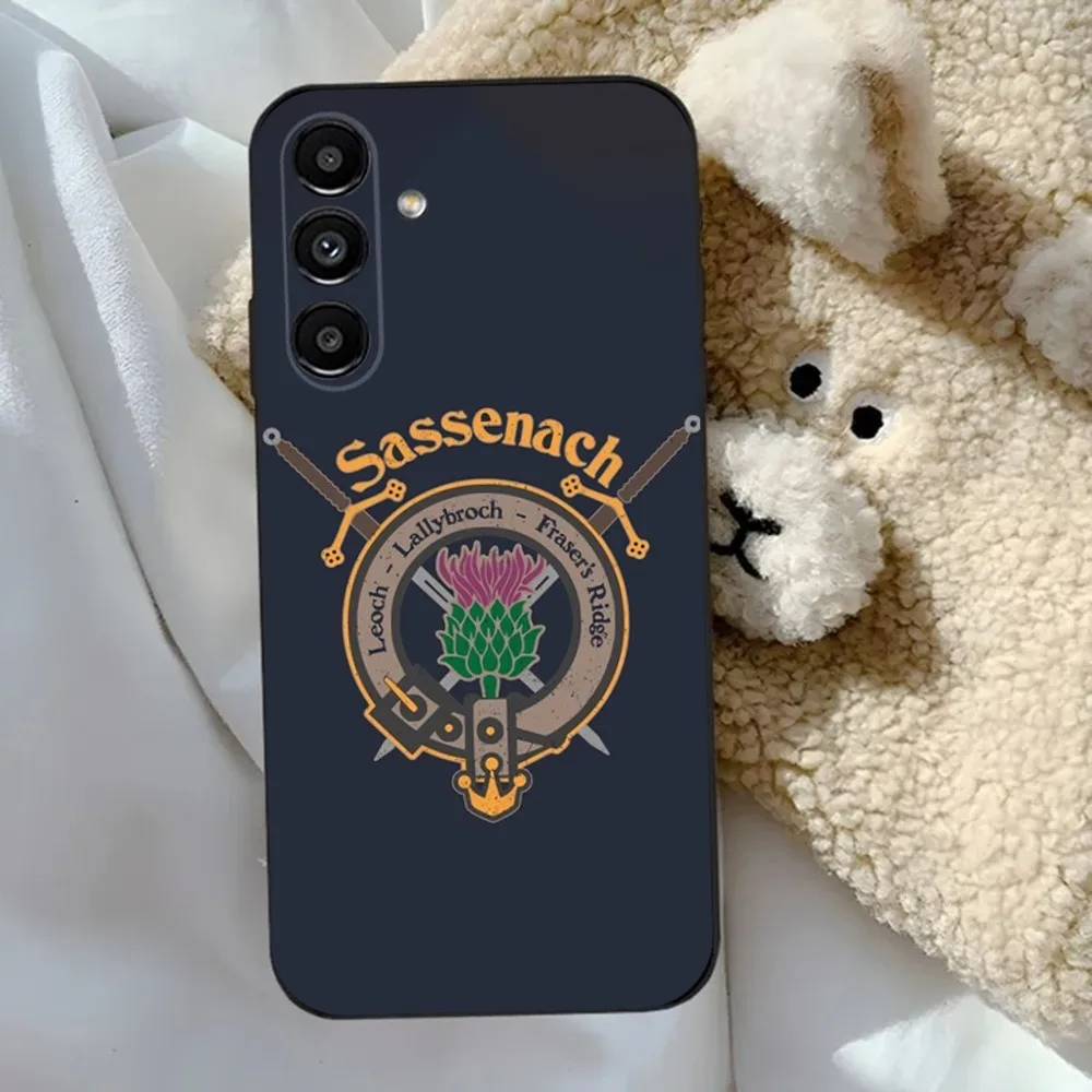 Чехол для телефона Outlander Sassenach Samsung S24 23 22 30 21 10 9 Ultra Plus Lite FE 5G черный мягкий чехол