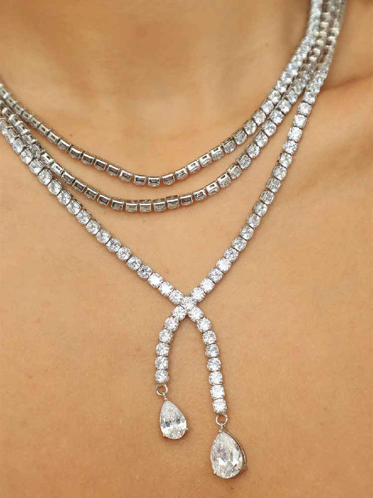 

Женское Ожерелье из циркония, дизайнерское ожерелье в стиле панк, 6631