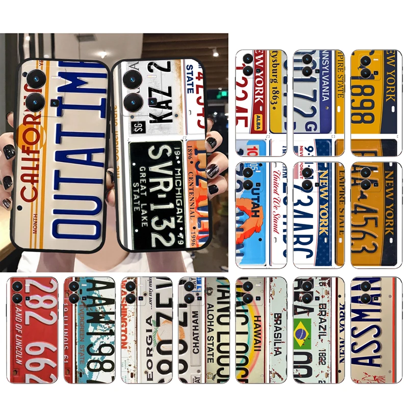 

Phone Case for VIVO Y53S Y33S Y22S Y11S Y31 Y21 Y70 Y20 Y21S Y72 Y35 Y51 Y01 V23E V21 V23 V21E License Plate Number Car Plate