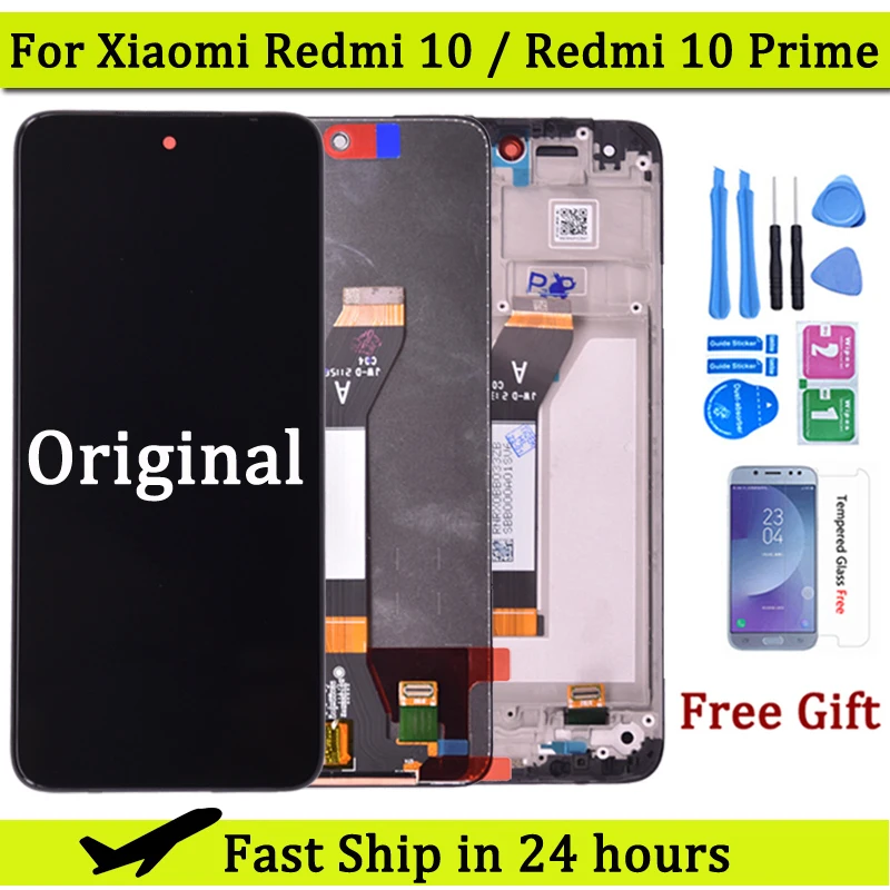 

Original For Xiaomi Redmi 10 LCD Display Touch Panel Screen Digitizer Assembly Pantalla For Redmi 10 Prime 21061119AG LCD Frame