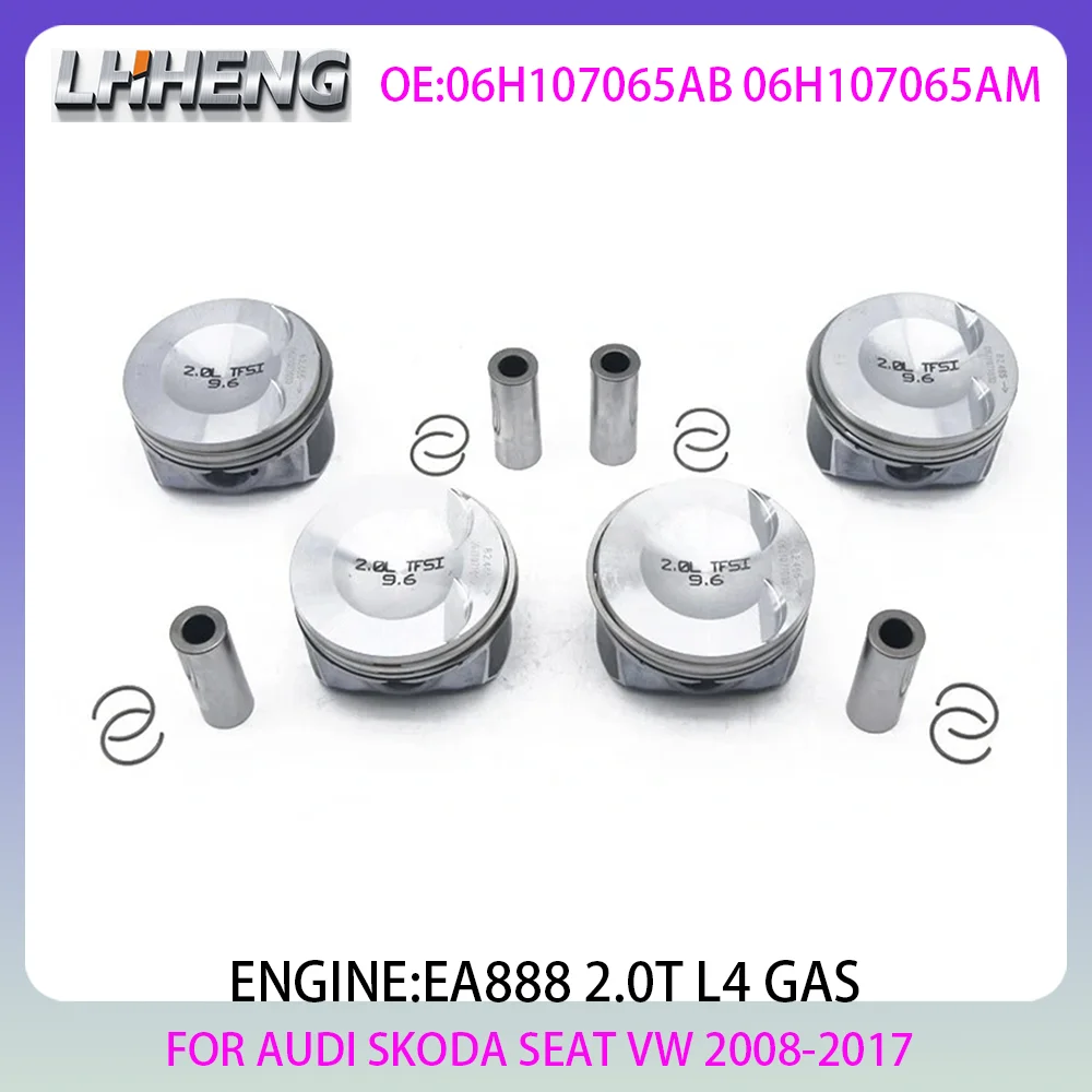 Фото Поршневая группа двигателя EA888 для AUDI 8T3 A5 VW PASSAT GOLF EOS SCIROCCO SEAT SKODA SUPERB 2.0L 2.0 L T L4 GAS 08-17 06H107065AB №1
