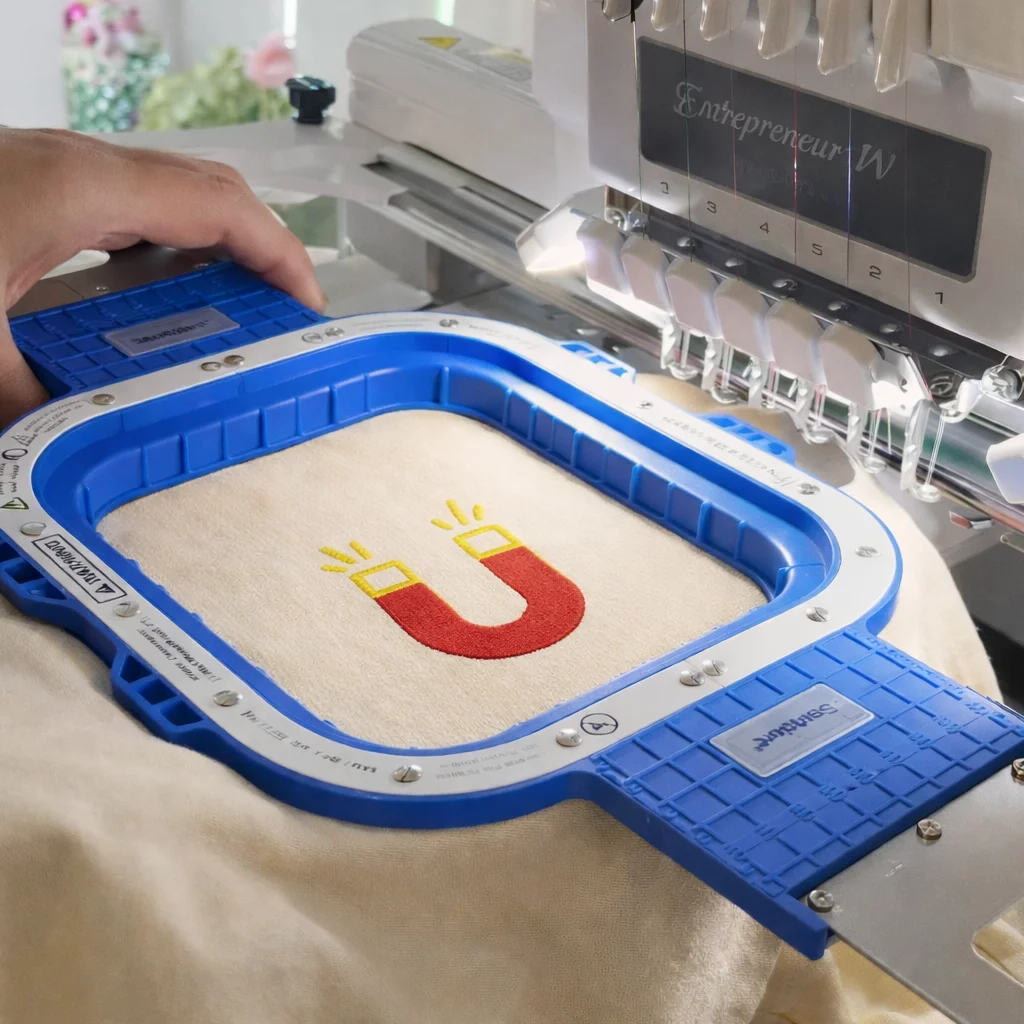 Фото Магнитный вышивальный станок Mighty Hoop Station Sewtalent для вышивальных машин Brother Tajima Bai Smartstitch №5