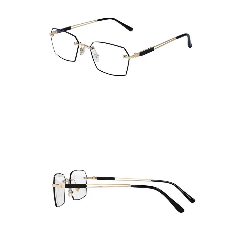 Фотохромные солнцезащитные очки модные без оправы для занятий спортом на