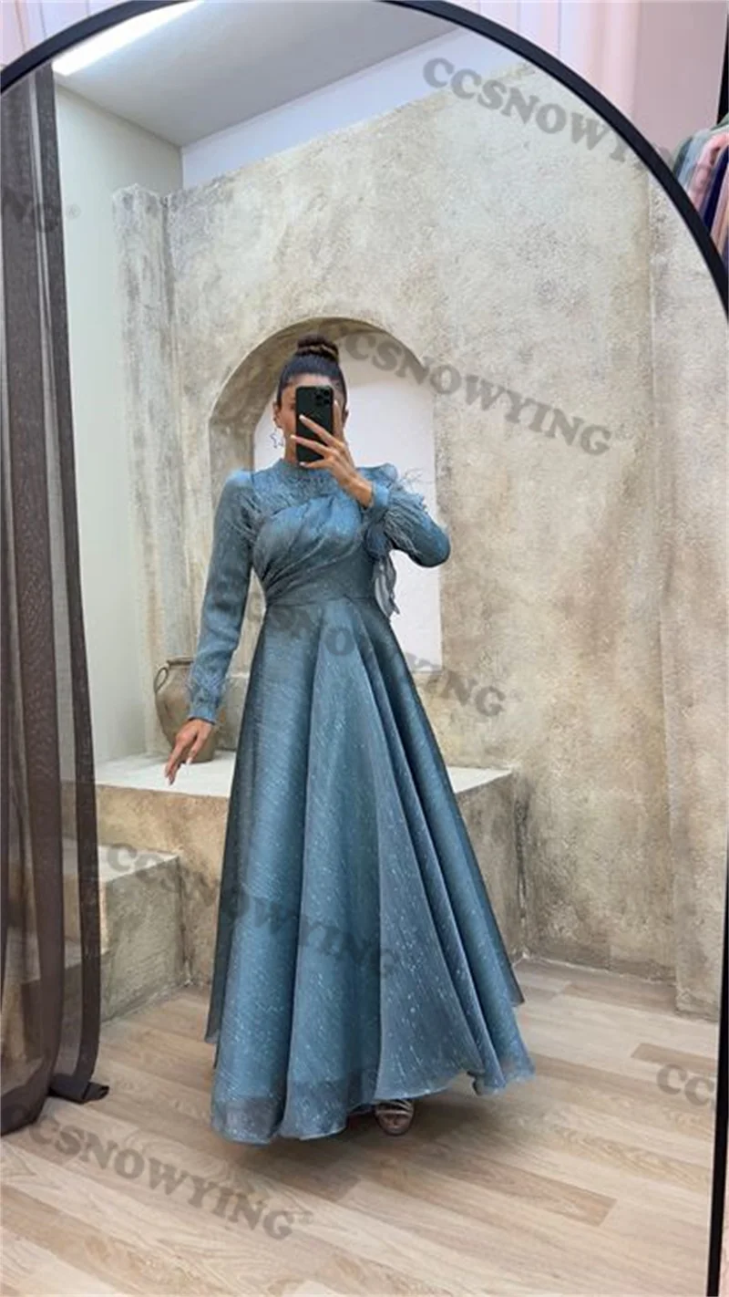 

Платье женское вечернее ТРАПЕЦИЕВИДНОЕ из органзы, с длинным рукавом