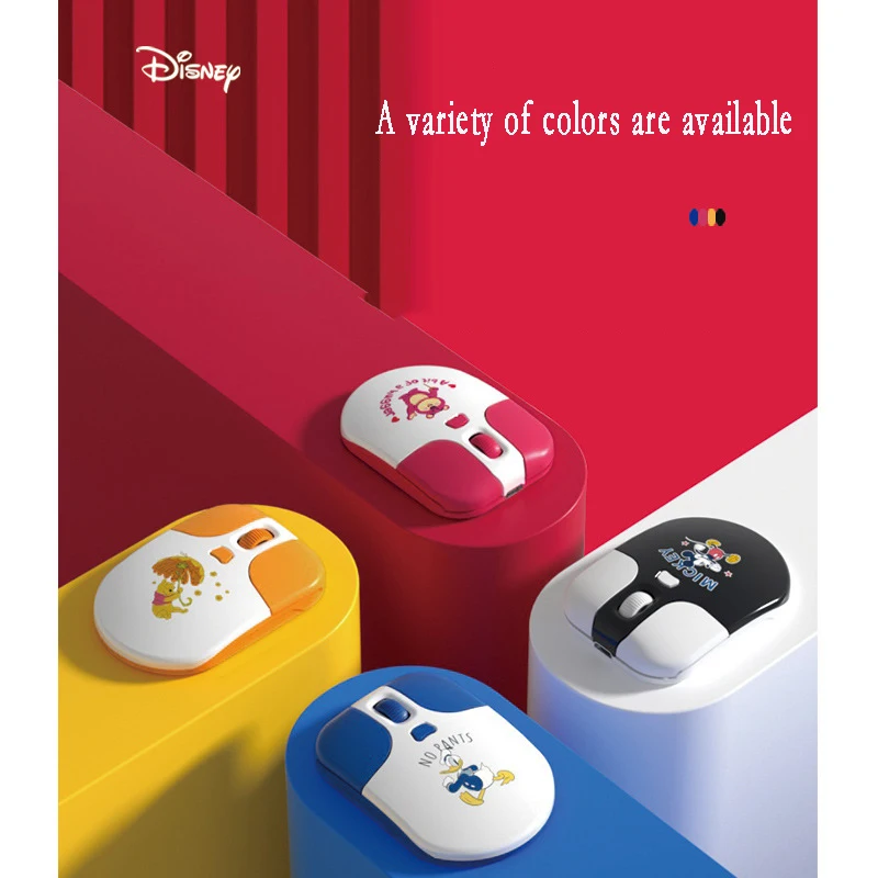 

Disney Mickey Winnie Lotso 2.4G Wireless Mouse Bluetooth 5.0 Dual Mode Silent for Home/Office Long Battery Life Rechargeable