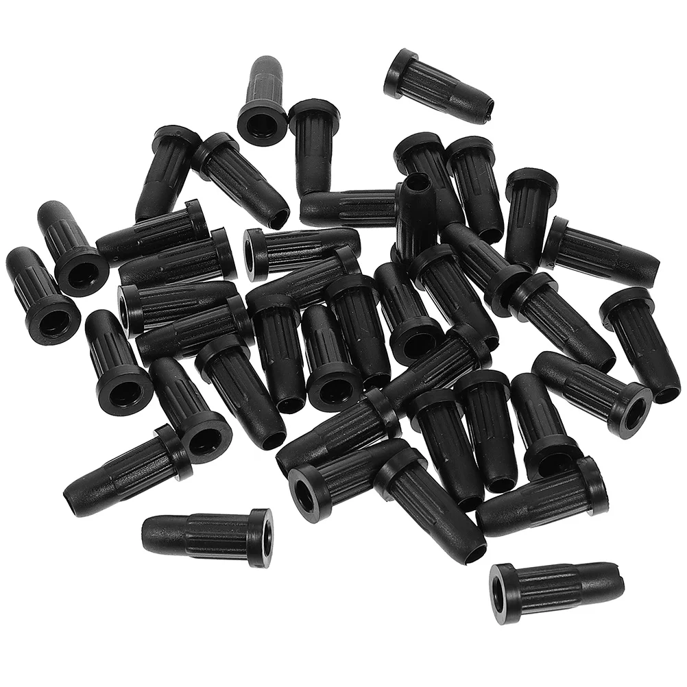 

25 Pcs Mop Chair Casters Cover Plastic Stool Swivel Wheels Accessory Furniture Protectors Stopper Case Socket Rolling