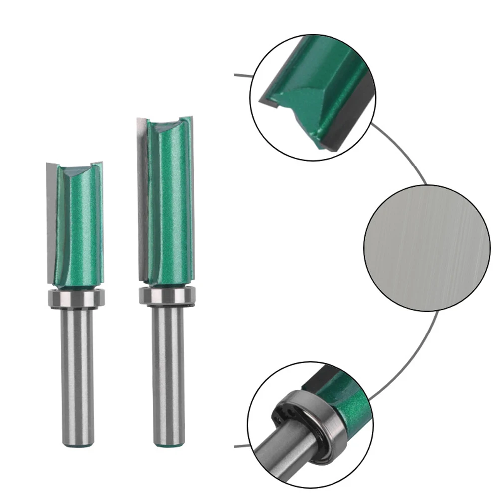 

4pcs 8mm Shank Tungsten Carbide Router Bit Woodworking Milling Cutter Trimming With Bearing For Woodworking Tools Accessories
