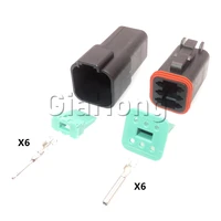 1 set 6 ways auto parts dt06 6s dt04 6p car daytime running light drt sealed wire cable socket automobile modification connector