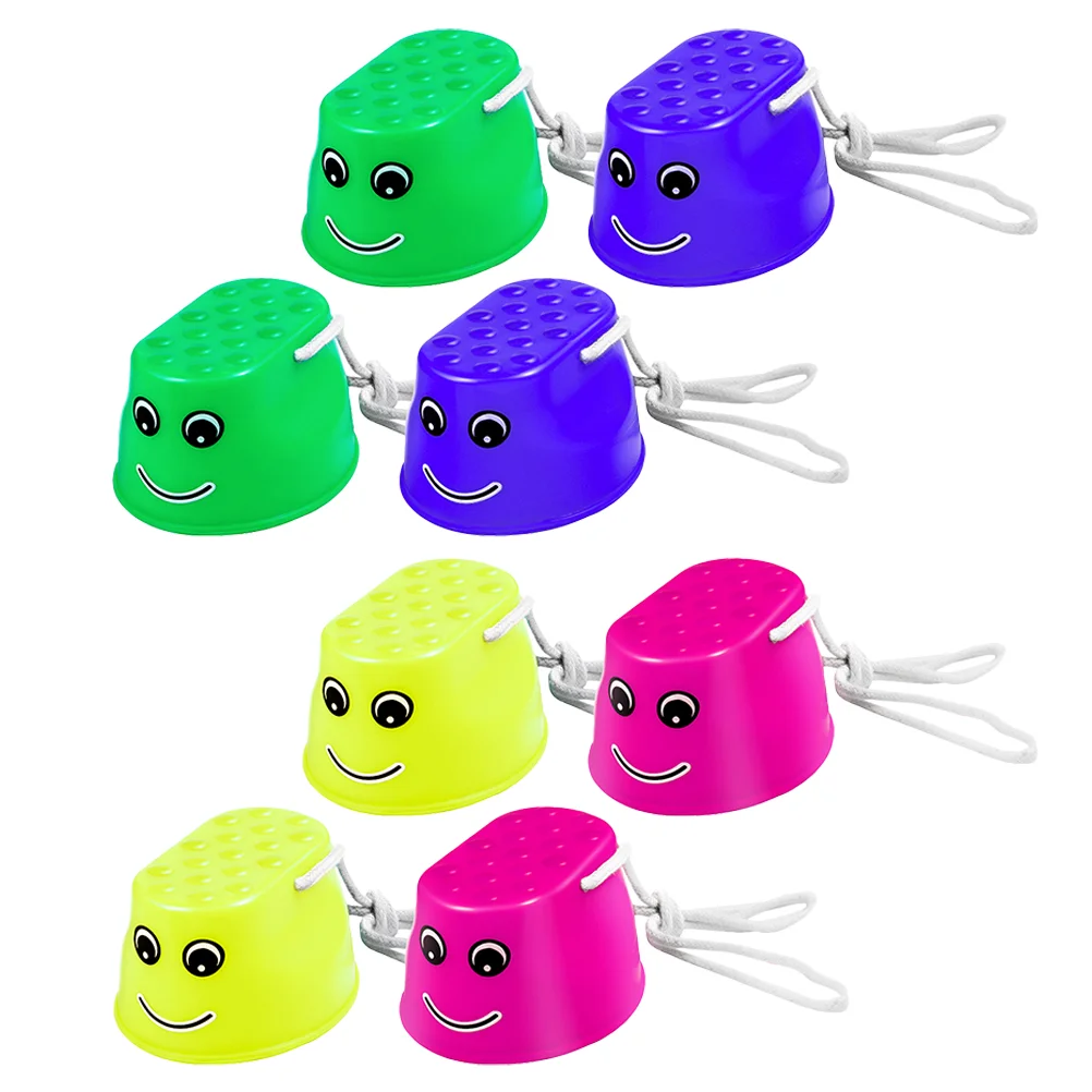

Stilts Kids Walkingbalance Children Training Stiltstepping Balancing Cupscup Stones Stepper Kid Sensory Bucket Party Game