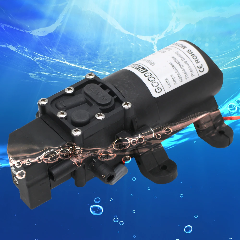 

70W DC12V Micro Electric Diaphragm Water Pump Automatic Switch 5L/min High Pressure Car Washing Spray Water Pump 0.8Mpa