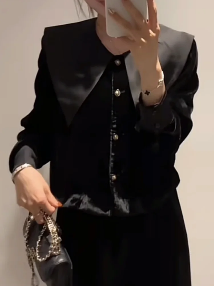 Элегантные бархатные топы во французском стиле в ретро женские весенние новинки