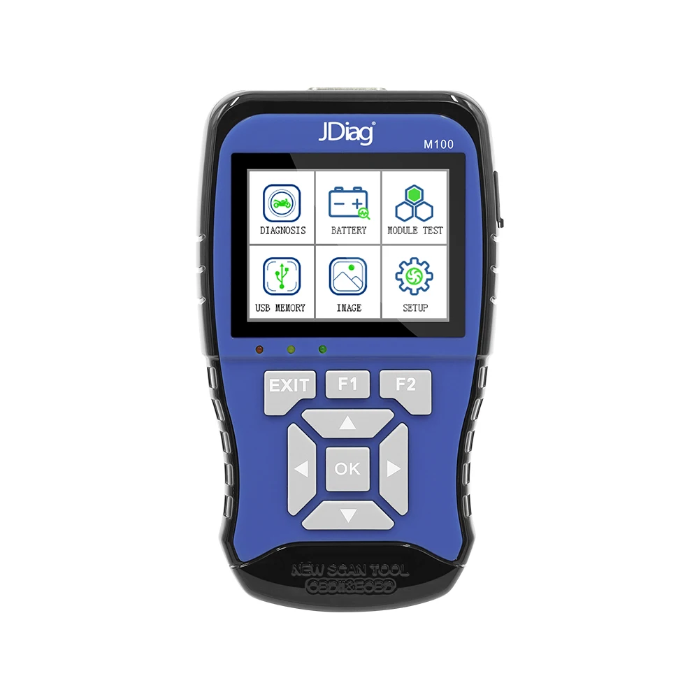 

Тестер аккумулятора Jdiag M100 12 В для мотоциклов, диагностический инструмент с двойной системой, сканер 2 в 1, тестовый аппарат, Анализаторы