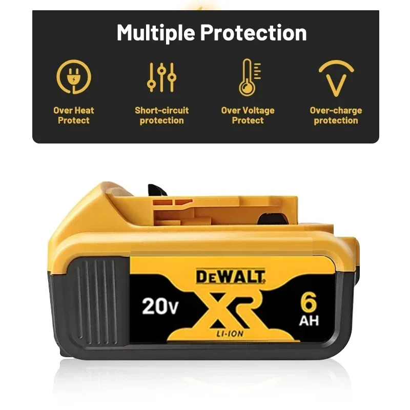 Аккумулятор DEWALT 20 В 6 Ач литий-ионный зарядное устройство DEWALTDCF921 DCF921N DCD805