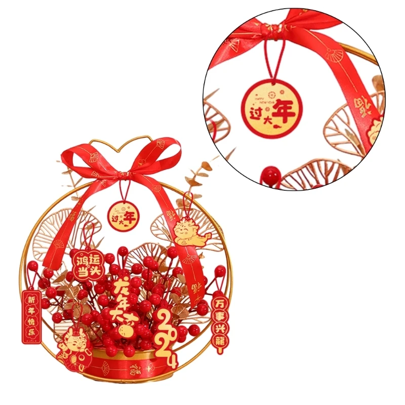 Искусственные ягоды ветка китайский весенний фестиваль украшения кулон