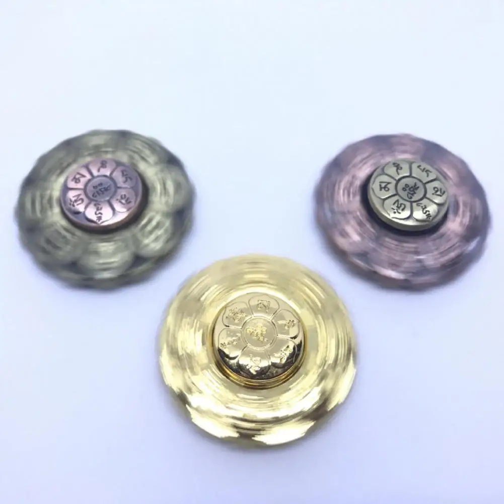 

Detailed Comfortable to Grip Buddhism Fidget Toy Finger Spinner Alloy Hand-crafted