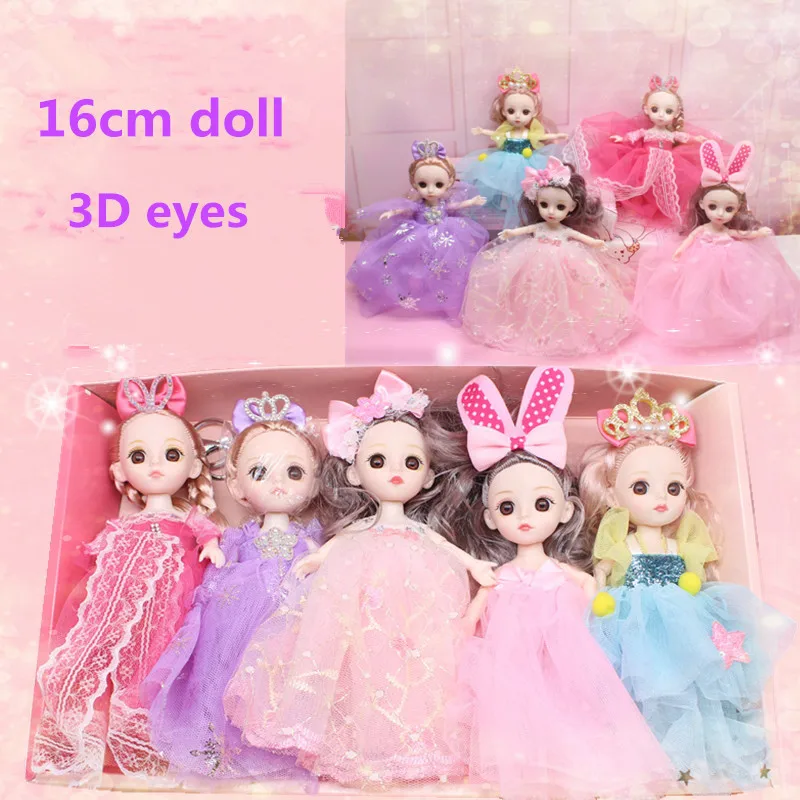 

13 Movable Joints 16cm BJD Dolls Fashion Keychain Doll Wedding Sand Girl Princess Doll Dress Up Girls DIY Toys Birthday Gifts
