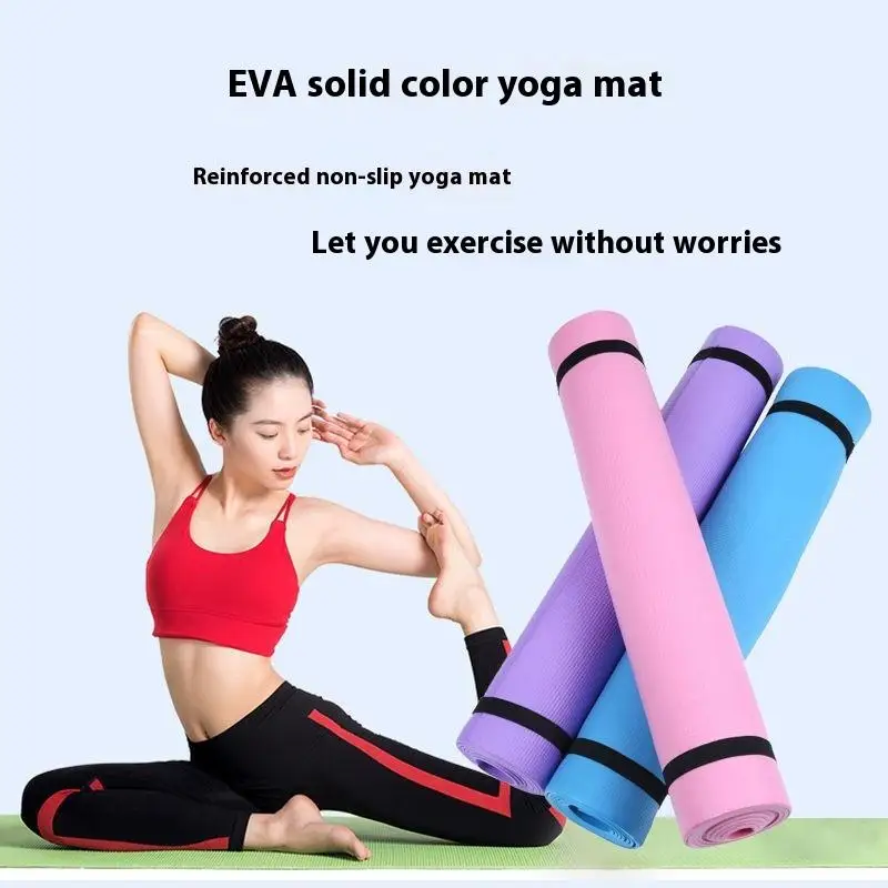 Фото Коврик для йоги из пены EVA Comfort для упражнений, противоскользящий коврик толщиной 3 мм для фитнеса для гимнастики, пилатеса, 1 шт. №2