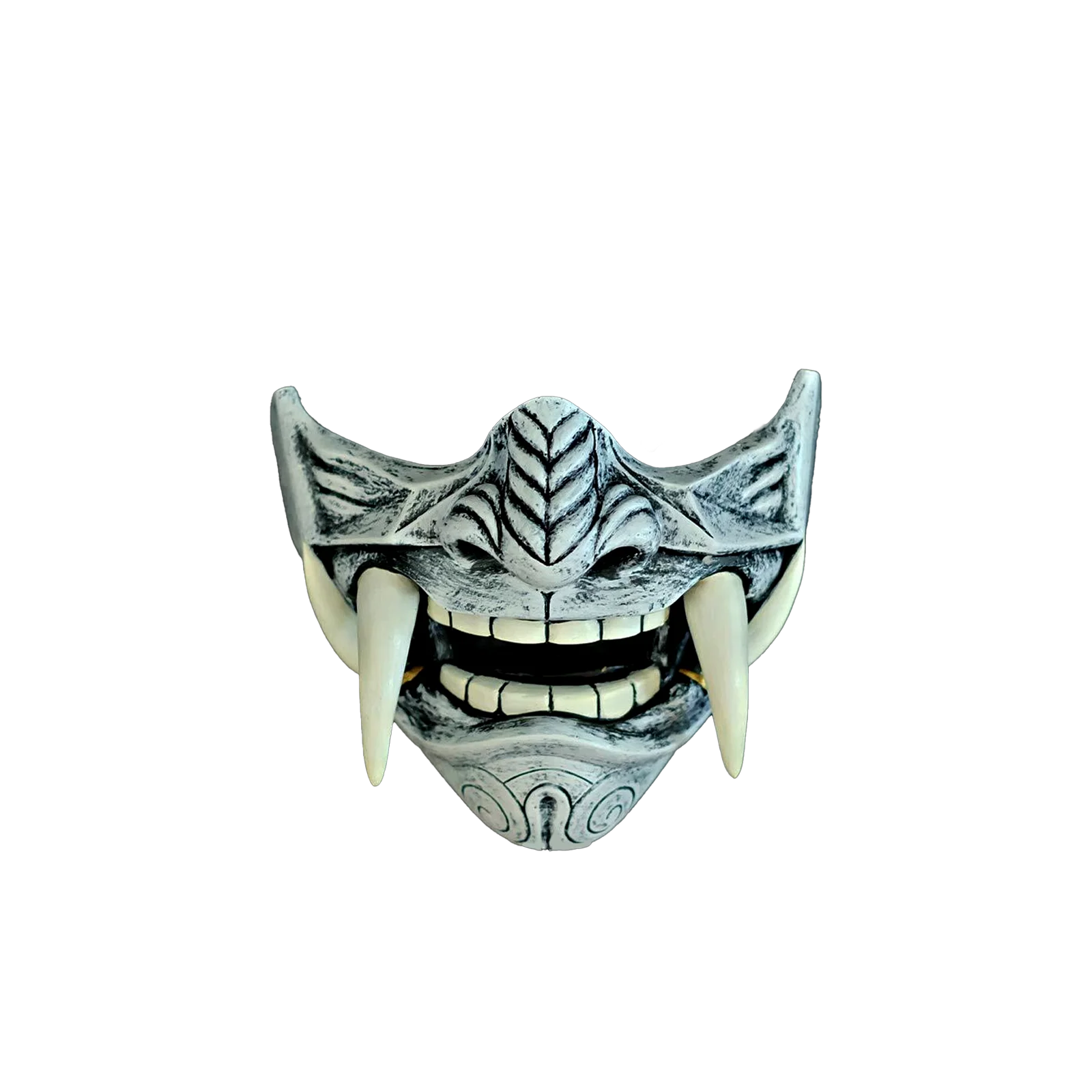 Взрослая унисекс латексная японская Prajna Hannya Noh Kabuki демон самурайский полумаска