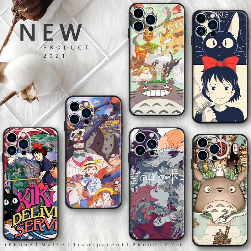 

Miyazaki Hayao pop Phone Case For iPhone 13 12 11 Pro 12mini 6 7 8 11 XR XS 12 Pro MAX SE 2020 13 Pro Anime Air shell TPU Funda