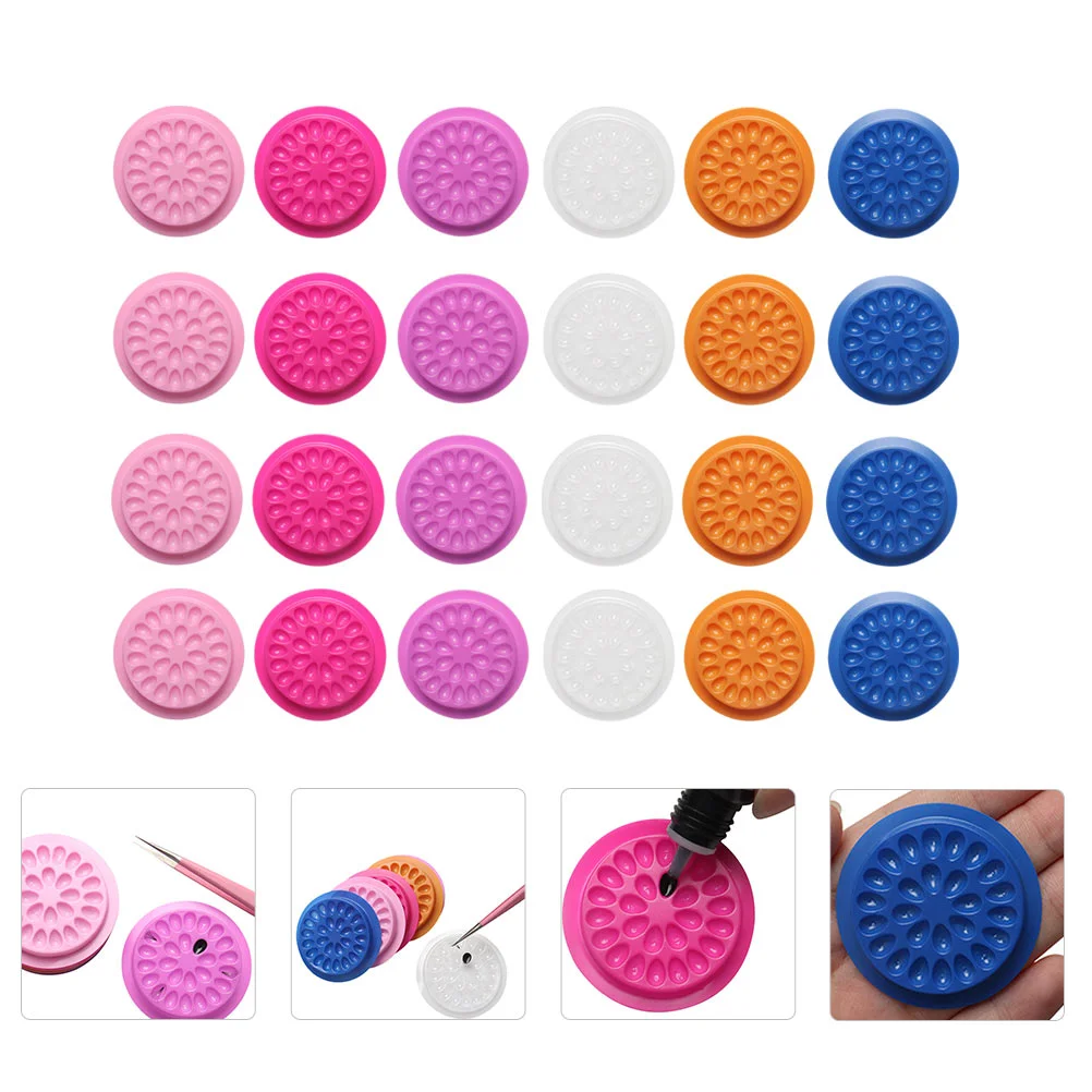 

Glue Pallet Eyelash Extension Eyelashes Pad Holder Disposable Gasket False Tray Lash Pads Cup Adhesivecupsstorage