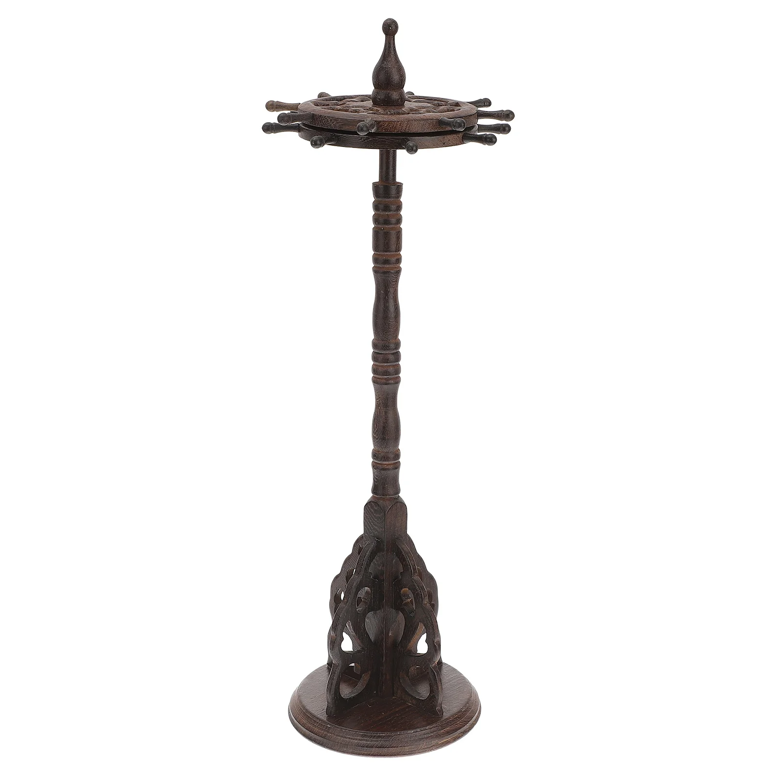 

Brush Hanger Ink Pen Holder Office Supply Rest Wood Desktop Decor Circle Multi-purpose Rack Stand