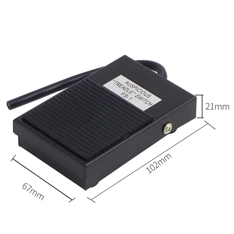 

Металлический ножной переключатель SPDT черный 10A/250V