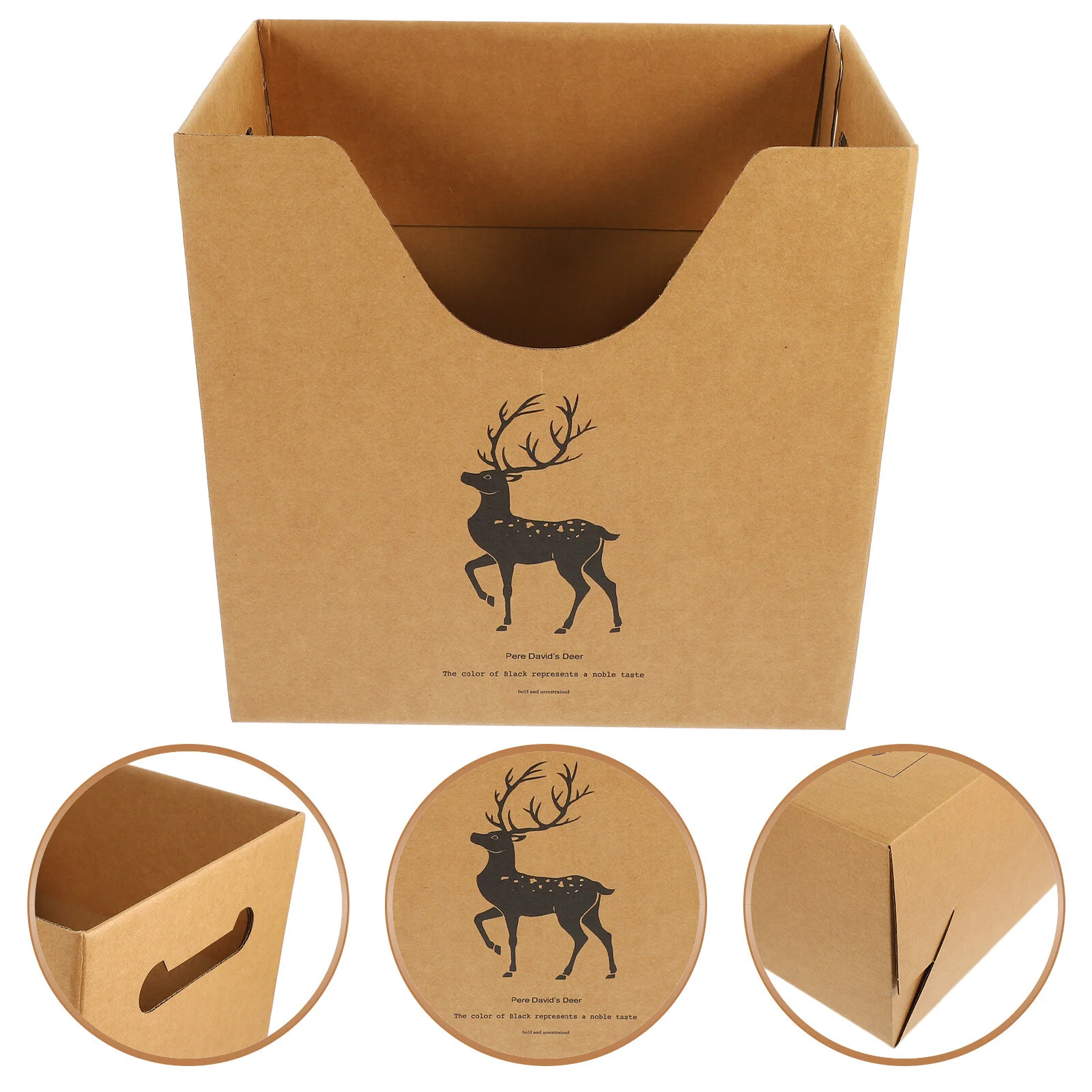 

Filing Box Sundries Organizing Sundry Organizer Wood Decor Manager Office Desktop Storage Kraft Paper Multi-function Basket