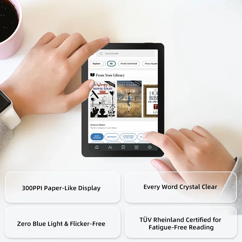 Фото Электронная книга Bigme 6'' B6, цветной экран E-Ink, 300PPI, 4 ГБ+64 ГБ, Android 14 с системой Google Play, планшет-ридер. №4