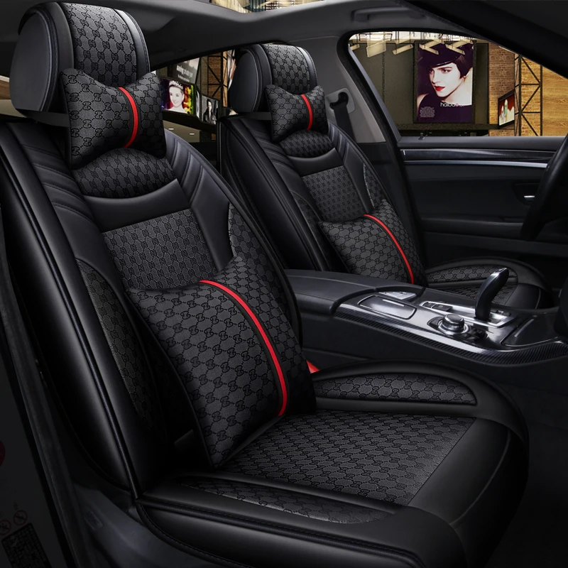 

YOTONWAN Leather Car Seat Cover for Subaru All Models forester XV Crosstrek impreza tribeca car accessories Car-Styling