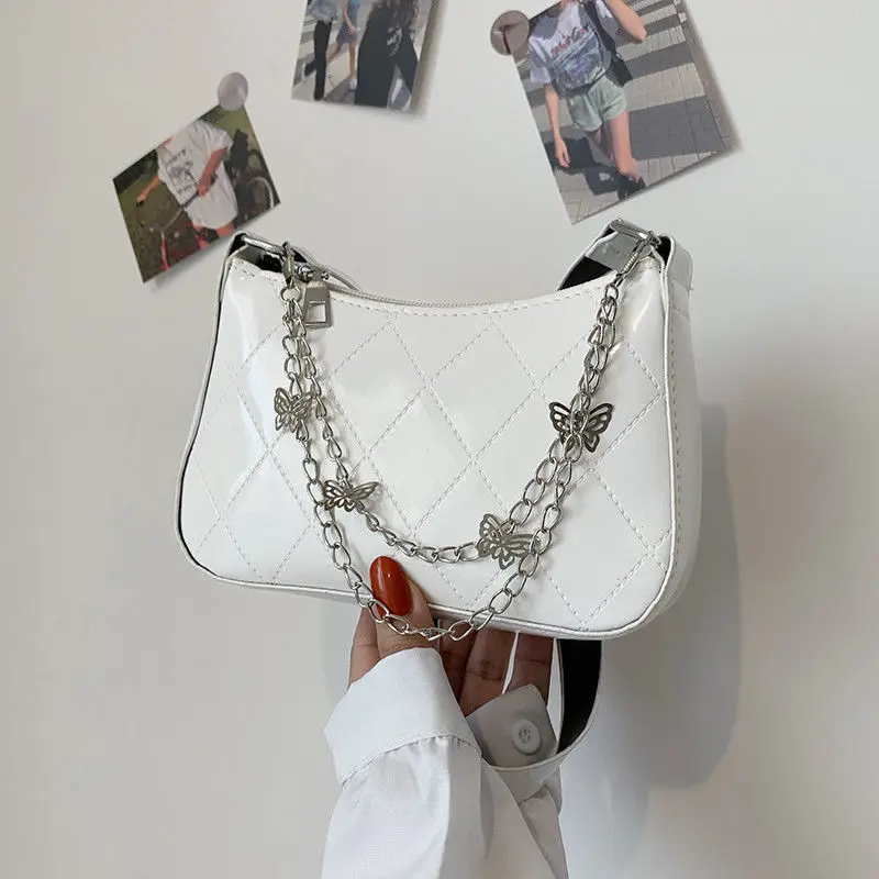 

MBTI Casual Female Shoulder Bag Diamond Lattice Small Bag Women Butterfly Chain Handbag Womens Purse Bolso Mujer
