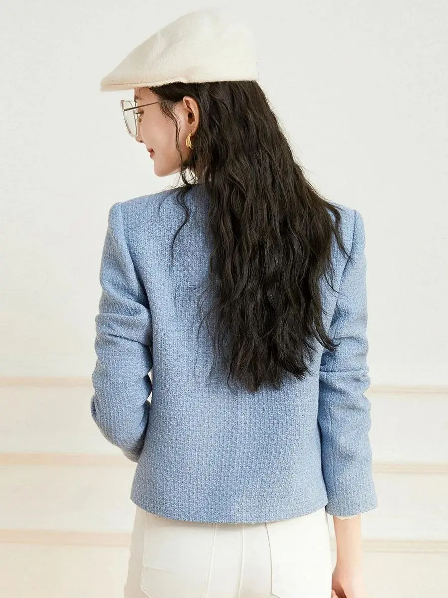 Женская куртка с круглым вырезом LOUIS YAO Элегантная Модная свободная офисная