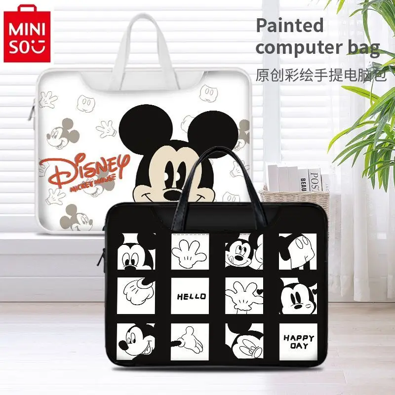 Сумка MINISO для компьютера с мультяшным изображением Диснея Микки подходит 14 15 6 17 3
