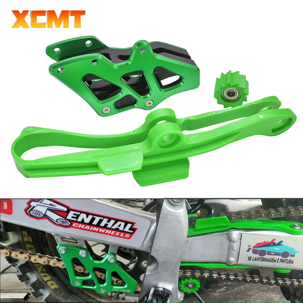 для Kawasaki KX250F 450F 250F Enduro Dirt Bike Motorcycle CNC Chain Guide Slider Roller Swingarm Protector